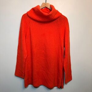 Banana Republic Cowl Neck Merino Wool Blend Sweater Side Zipper Size Medium